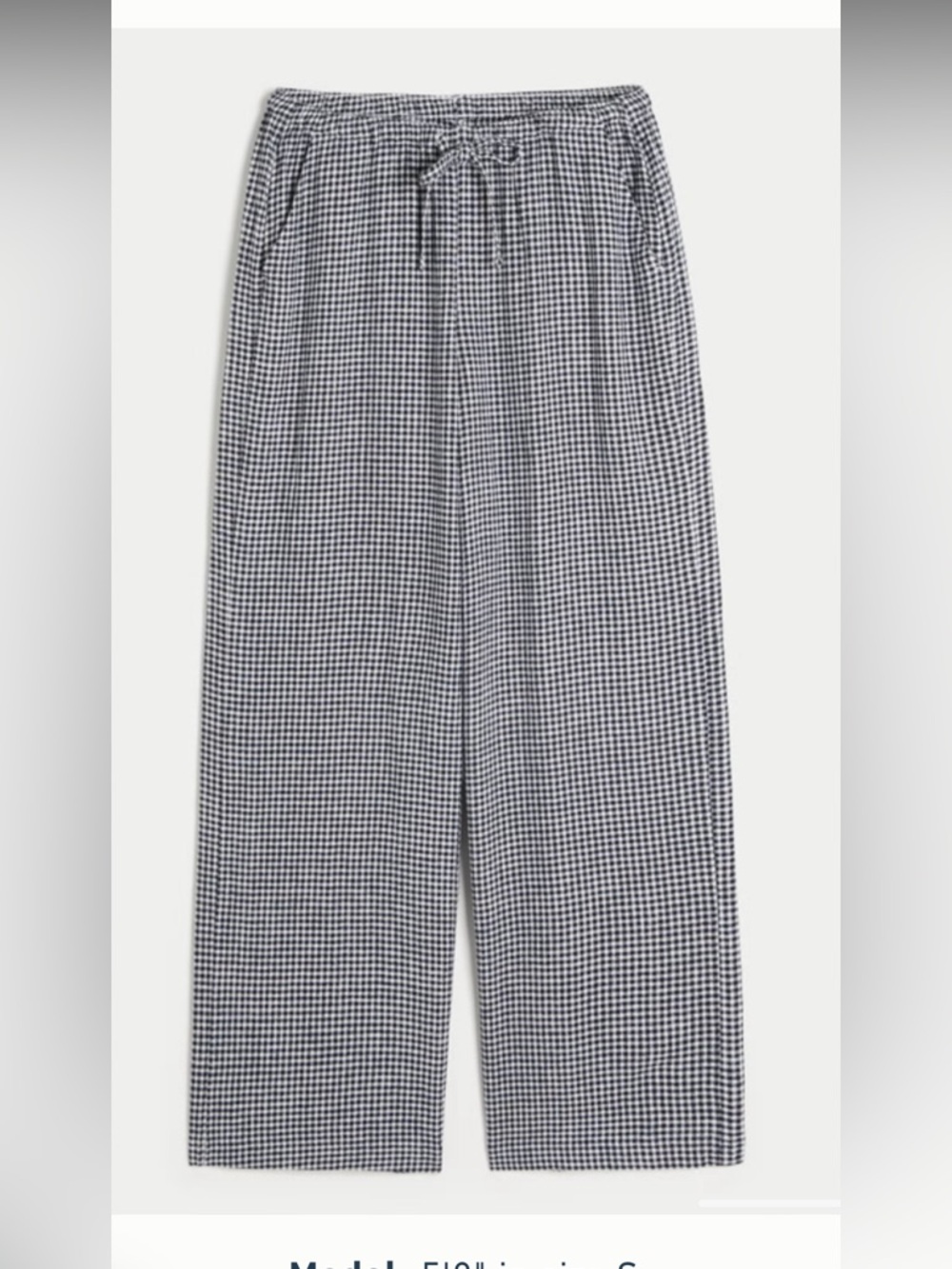 Hollister Gingham Baggy Pull On Pants